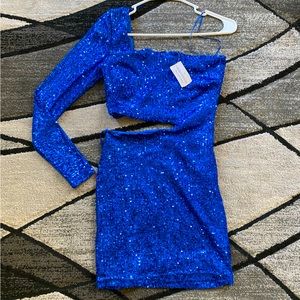 NWT Blue sequins unique Windsor night out dress